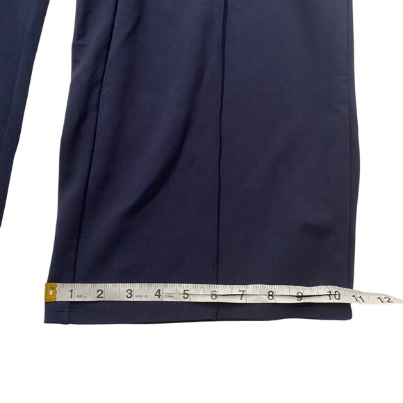 J. Jill Wearever Collection Womens pull on ponte knit Navy Wide Leg Pants Size M - Picture 8 of 8